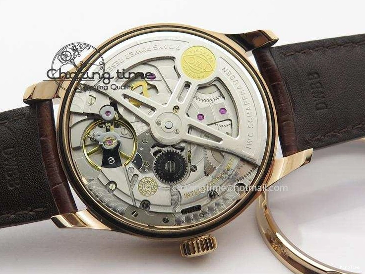 MIROTIME 1219 Unisex Portuguese Real PR RG IW500702 ZF 1:1 Best Edition On Brown Leather Strap A52010 V 7303